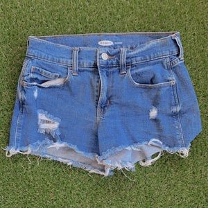 Old Navy ripped blue jean shorts
